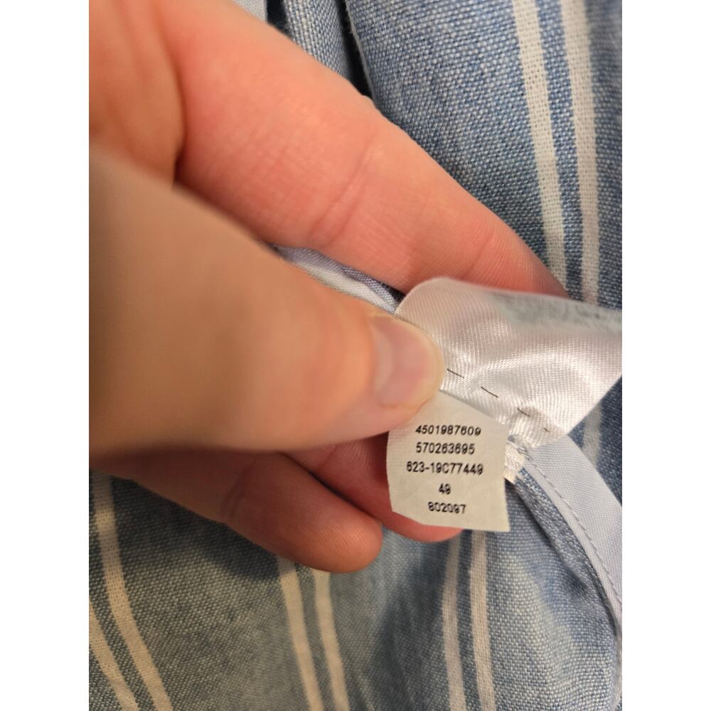 NEW WITHOUT TAGS CHICO'S Blazer Large Petite 12/14 Blue Indigo Stripe - Picture 11 of 15